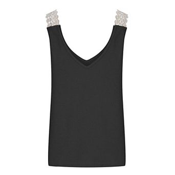 Women's Waffle-Knit Sleeveless Tank Top V-Neck Blouse Casual Loose-Fit Summer Shirt