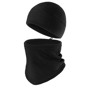 Winter Neck Warmer Gaiter Fleece Beanie Skull Cap Set Windproof Face Cover Unisex Outdoor Gear