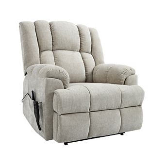 Dual Motor Heat Massage Power Lift Recliner 350LB Medium-Firm Heavy Duty Remote