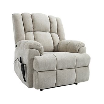 Dual Motor Heat Massage Power Lift Recliner 350LB Medium-Firm Heavy Duty Remote