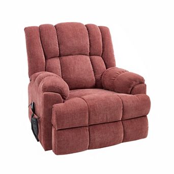 Dual Motor Heat Massage Power Lift Recliner 350LB Medium-Firm Heavy Duty Remote