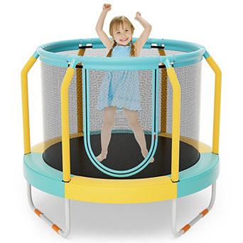 Mini Trampoline with Enclosure and Heavy Duty Metal Frame