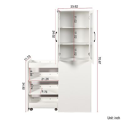 4 Tier Multi-tier Storage Shelf Cabinet