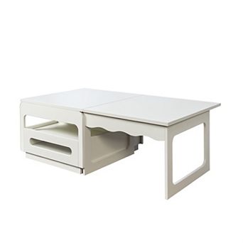 White Coffee Tables with Storage Cabinet