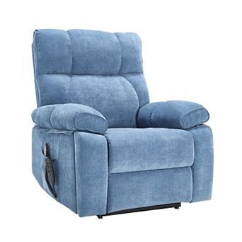 Heat Massage Dual Motor 350LB Power Lift Recliner Infinite Position Hidden Cup Holders Remote