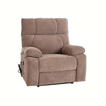 Heat Massage Dual Motor 350LB Power Lift Recliner Infinite Position Hidden Cup Holders Remote