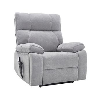 Heat Massage Dual Motor 350LB Power Lift Recliner Infinite Position Hidden Cup Holders Remote