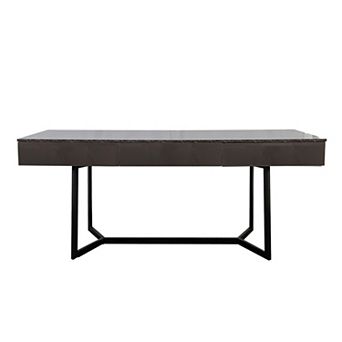 Black Computer Desk with Metal Legs