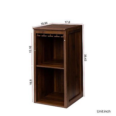 Brown Wine Bar Cabinet