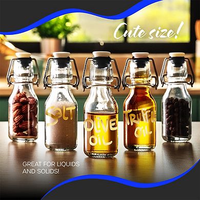 Nevlers 4 oz Round Swing Top Glass Bottles (Pack of 20)