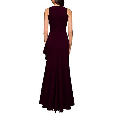 Crew Neck Sleeveless Bodycon Mermaid Long Dress for Women