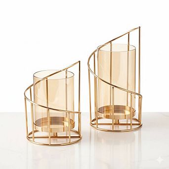 Set of 2 Wire Candle Holder
