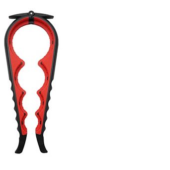 5-in-1 Jar & Bottle Opener for Weak Hands, Arthritis, with Non-Slip Grip & Corkscrew (Red)