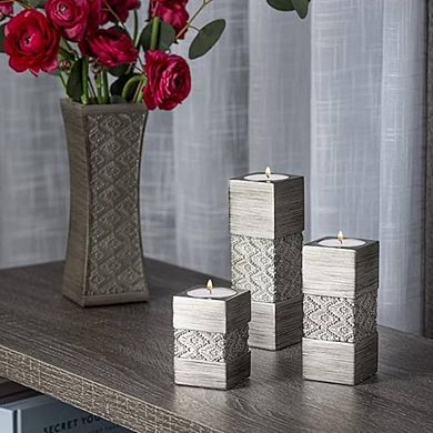 Set of 3 Tealight Candle Holder