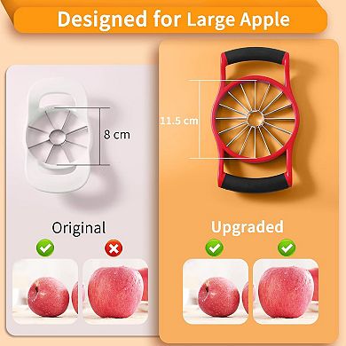 5.12” Heavy-Duty Stainless Steel Apple Slicer & Corer Cuts 16 Slices, Dishwasher Safe