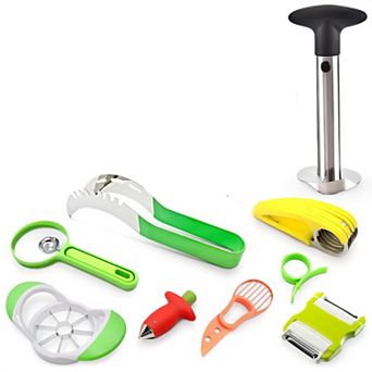 10 pc Pineapple Corer & Multi-Fruit Slicer Set Works for Apples, Melons, Avocados & More