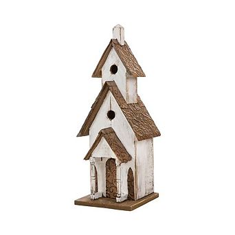 Rustic Wood Barn Painted Bird House