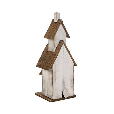 Rustic Wood Barn Painted Bird House