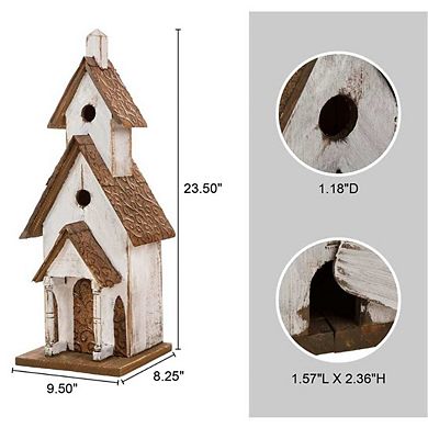 Rustic Wood Barn Painted Bird House
