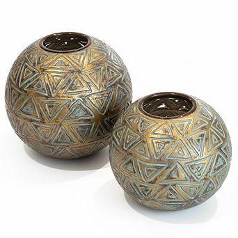 Orb Tealight Candle Holder Set