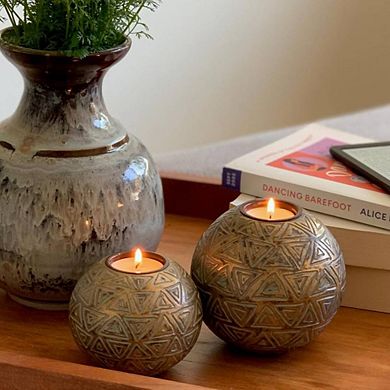 Orb Tealight Candle Holder Set