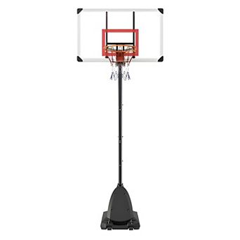 Backyard Basketball Hoop with Fillable Base and Adjustable Height - Black