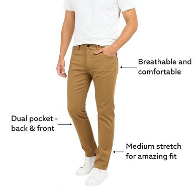 Mens 3 Pack Chinos Slim Fit Stretch Pants