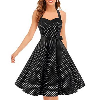 Women 1950S Vintage Polka Dot Dress, Cocktail Holiday Party Pinup Dress For Teen, 50S Retro Wedding