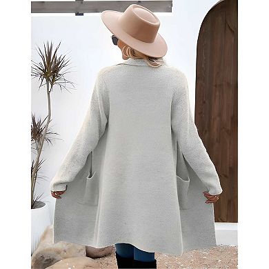 Womens Long Knit Sweater Cardigan Dressy Jacket