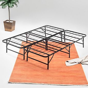 Continental Sleep, 14" Quickbase Metal Mattress Platform Bed Frame Foundation with Steel Slats