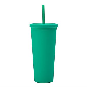 Essential Ginnie Cup with Lid and Straw 24oz Double-Walled BPA-Free Matte Finish