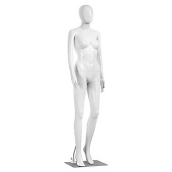 SereneLife 68.9" Female Mannequin, Full-Body Dress Form, Adjustable Arms/Legs, Rotating Head