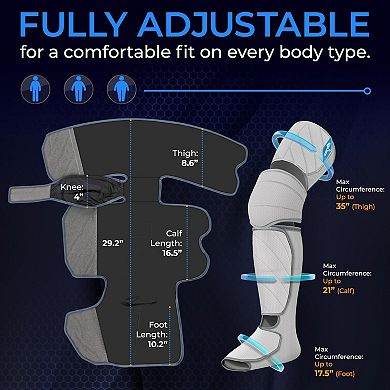 SereneLife Air Compression Leg Massager, Full Leg