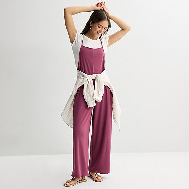 Juniors' Live To Be Spoiled Jumpsuit With Tee