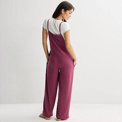 Juniors' Live To Be Spoiled Jumpsuit With Tee