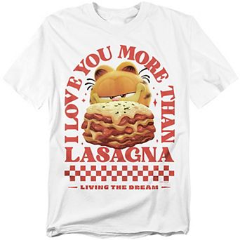 Big & Tall Garfield Love You More Than Lasagna Graphic Tee