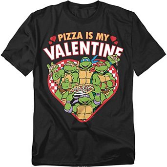 Big & Tall TMNT Pizza Is My Valentine Graphic Tee