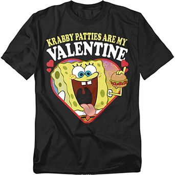 Big & Tall Nickelodeon SpongeBob "Krabby Patties Are My Valentine" Graphic Tee