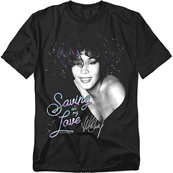 Big & Tall Whitney Houston "Saving All My" Love Graphic Tee