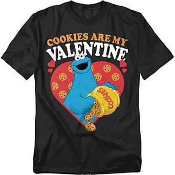 Big & Tall Sesame Street Cookie Monster "Cookies Are My Valentine" Graphic Tee