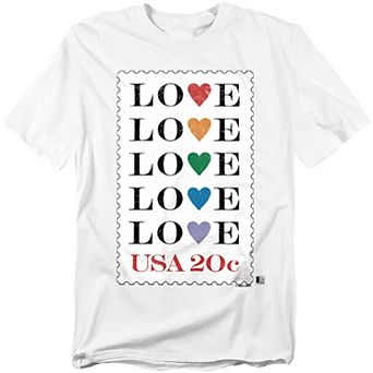 Big & Tall USPS Repeat Love Stamp Graphic Tee