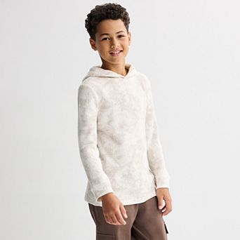 Boys 8-20 Sonoma Goods For Life® Supersoft Waffle Hoodie in Regular & Husky