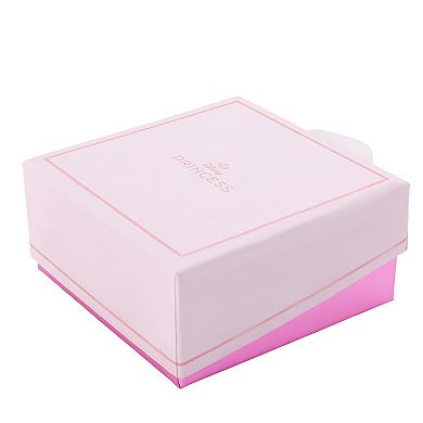 Disney's Princess Fine Silver Plated & Rose Gold Two-Tone Heart & Crown Pendant Necklace