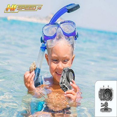 Pyle Hi-Speed Sports Action Camera, 1080P, 12MP, 2.4" Touch Screen, Waterproof, Remote