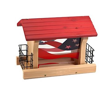 Woodlink Natural Wood Ranch Bird Feeder With Suet Cages