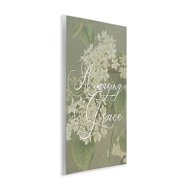 Stupell Home Decor Amazing Grace Phrase Vintage Flower Wall Art