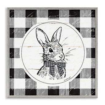 Stupell Home Decor Detailed Easter Bunny Drawing Wall Art