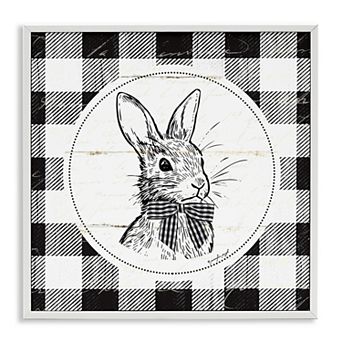 Stupell Home Decor Detailed Easter Bunny Drawing Wall Art