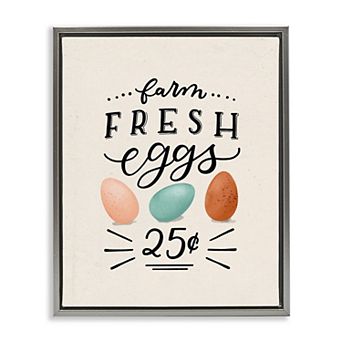 Stupell Home Decor Farm Fresh Eggs Wall Art
