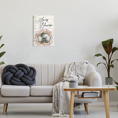 Stupell Home Decor Spring Blessings Bird Nest Wall Art